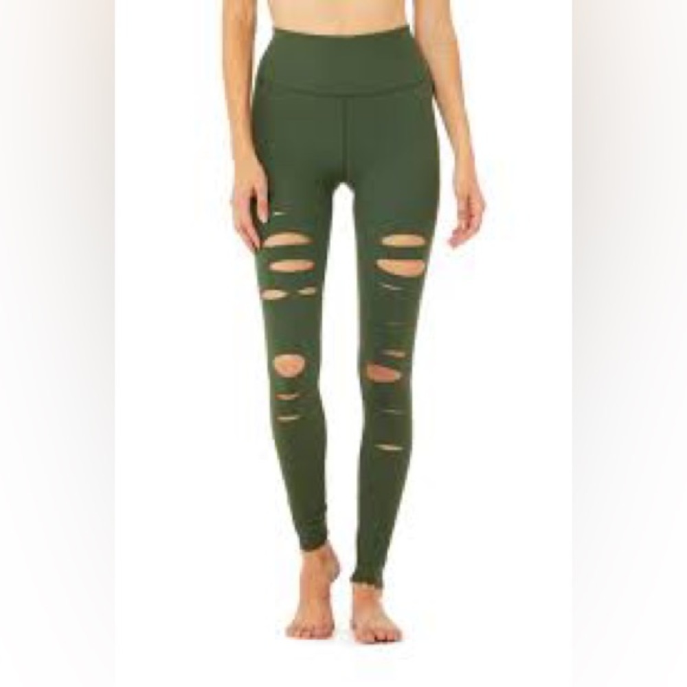 High Waist Ripped warrior Leggings NWT